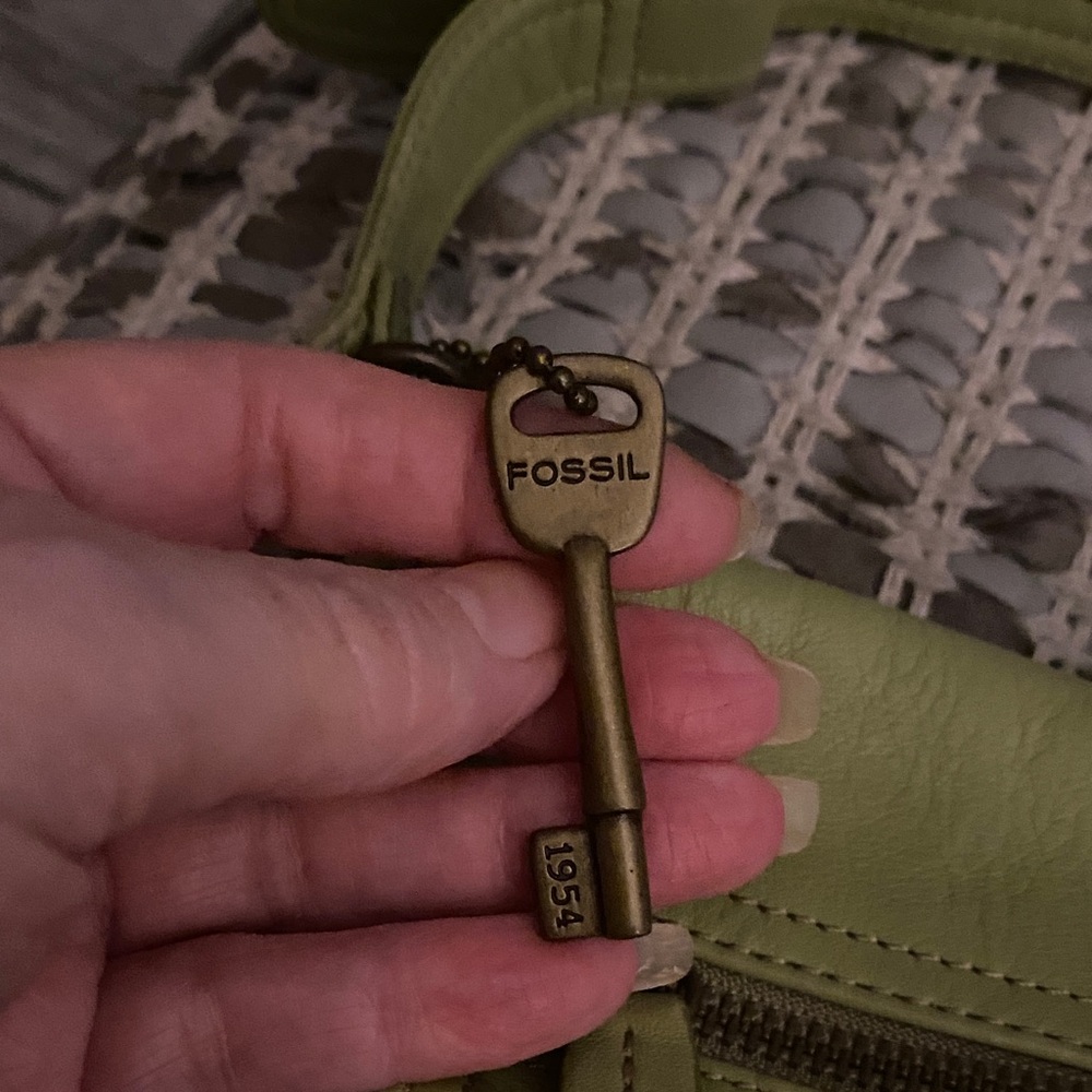 Fossil Green Leather Women's Bag - Picture 2 of 16